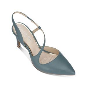 KENNETH COLE Womens Green Riley 85 Asymmetric Stiletto Pumps Shoes 7.5 M